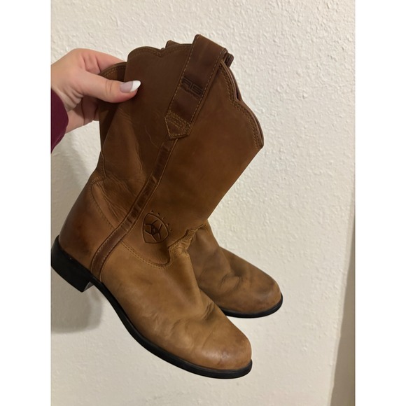 Ariat Womens Brown Leather Western Cowboy Boots ATS Equipped‎ Sz 6 - Picture 2 of 11